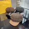 Tasarımcı Newsboy Şapkaları Kış Kadın Kaşmir Yünlü Sunhat Ordu Kapak Örme Şapka