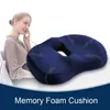 Pillow Seat Cushion Pillow Memory Foam Pad Back Pain Relief Contoured Posture Corrector for Car and Wheelchair Office Desk Chair TJ8470 231021