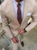 Męskie garnitury Thorndike Khaki Wedding Men Slim Fit Groomsmen Groom Tuxedo Busines