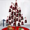Nouveau 24 jours jusqu'à Noël compte à rebours calendrier sac cadeau ruban cordon sac de bonbons cadeau de noël pour enfants poche à cordon 1022