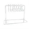 Decorative Plates Tabletop Clear Acrylic Earring Display Rack Gold Silver Rose Earrings Stand Organizer Jewelry Holder Shelves