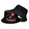 Les chapeaux d'Halloween sont drôles et mignons pour les enfants et les adultes. Nouveau chapeau de pêcheur créatif Halloween citrouille fantôme visage imprimé chapeau de pot face protection solaire et chapeau pare-soleil