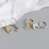 Oorringen Zilver Kleur Geometrische Halve Maan Voor Vrouwen Holle Ster Dangle Kleine Oor Gesp Koreaanse Mode Trendy Sieraden