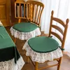 Pillow French Lace Velvet Patchwork Square Chair Seat Covers Kitchen Dining Slipcover For Home El 45x45cm