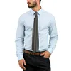 Kowądy krawat w paski w paski krawat czarno -biały design szyja kawaii zabawny kołnierz do męskich akcesoriów biznesowych
