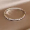 Bangle Sight Classic Zirconia Prosty styl otwarte bransoletki dla kobiet marka mody biżuteria elegancka kryształowe bransoletki akcesoria