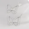 Dangle Earrings Trendy Hollow Big Butterfly Stud Earring For Women Metal Pendant Ear Statement Jewelry Party Christmas Gift