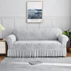 Chair Covers Sofa For Living Room Set Seat Anti Slip Couch Slipcover Cotton Fabric With Skirt Lace 1-4 Seater Cover
