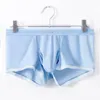 Underpants 1 PC Quick Dry Ice Silk Lingerie Boxer Briefs Bolsa Calcinhas Shorts Homens Ultra-fino Grande Espaço Transparente