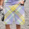 Men's Shorts Striped Plaid 2023 Men/Women Man Beach Swimming Streetwear Cool Mens Clothing Swimsuit Elastic Waist Funny Harajuku