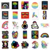 54pcs color series personality cool creative refrigerator decoration PVC scooter graffiti waterproof car stickers