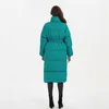 Kadın Trençkotları Malina Kış Kalın Parkas Kadın Moda Gevşek Kemer Kapiteli Zarif Uzun Pamuklu Yastıklı Ceketler Kadın Bayanlar