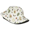 Bérets frais avocat seau chapeaux plage chapeaux accessoires casquette de pêcheur pour l'extérieur hommes femmes Boonie chapeau Protection UV