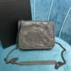 2023 designer bag classic fatty metal ball shoulder diagonal leather bag Oil wax leather messenger bag