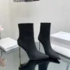 Luxury New Women's Denim Short Boots Boots Womens Martin Booties Ankel Ladies Heels Shoes Black Cow Leather Boots Storlek 34-42