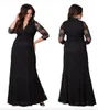 New Design Hot Sale Fashion Mother Of The Bride Dresses V-Neck 3/4 Long Sleeves Floor Length Zipper Cheap Price Custom Made DH4086