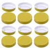 Dinnerware 70mm Tinplate Regular Mouth Jar Lid 12pcs One Piece Canning Lids Reusable Storage Can Cover Caps Screw Kitchen Bottle