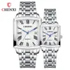 CHENXI 079A hommes et femmes étanche calendrier horloge montre en acier Couple décontracté Quartz montre-bracelet Relogio Masculino