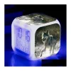 Saat Aksesuarları Wolf 3D Baskı Karikatür LED Saat Dijital Hayvan Elektronik Alarm Çocuklar için ADTS DHYMG