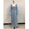 Этническая одежда с бриллиантами Абая Элегантное женское мусульманское длинное платье макси Турция Арабский кафтан Исламское вечернее платье Ид Рамадан Марокко Джалабия
