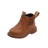 Stiefel Retro Kinder Schnee Herbst Winter Knöchel Mode Kinder Mädchen Freizeitschuhe Top Qualität Jungen Baby Leder 21-30