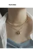 Halsband kärleksdesigner multi diamant ny modeskiktad krage kedja personligt temperament hänge halsband t kedje gåvor