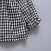 Pullover Winter Checkered Baby Girls's's Coul Polon de poupée chaude à manches longues pour enfants 231021