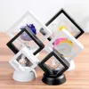 Decorative Plates Square 3D Floating Jewelry Coin Display Frame Holder Box Case Stand Home Decoration