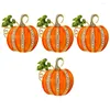 Conjuntos de louça guardanapo fivela festival anéis para decorações de mesa de festa liga delicada titular halloween adorável fivelas abóbora outono laranja