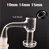 10pcs Quartz Banger Tuyau de brûleur à mazout 10mm 14mm 18mm Mâle Femelle Sans Soudure Entièrement Soudée Terp Slurper Bord Biseauté Mélangeur Quartz Clou pour Dab Rig Bong