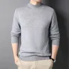 Męskie swetry wełniane marka kaszmirowa sweter pół golf mężczyzna pulloczy dla męskiej młodości szczupły man 231021