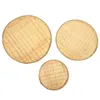 Conjuntos de vajilla 3 PCS Recogedor de mimbre Bandejas de madera redondas Cesta natural Tamiz práctico de bambú