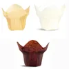 Molde de cozimento de lótus, forros de papel para muffin e cupcake, copo de pergaminho, resistente à graxa, embalagens para casamentos e aniversários