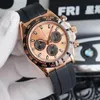 Men's Designer High Quality Automatic Rose Gold Size 40MM Aaa Stainless Steel Case Rubber Band Watch Sapphire Glass Orologio