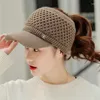 Viseras gorra de béisbol de punto tapa vacía Otoño Invierno deportes al aire libre sombrero para correr a prueba de viento sombreros huecos gorras con visera en blanco