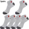 Männer Socken 3Pairs Marke Baumwolle Schwarz Weiche Atmungsaktive Business Sport Lauf Boot Einfarbig Knöchel Kurze Sox