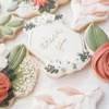 Baking Moulds Wedding Flowers Bouquet Cookie Cutter And Fondant Embosser Rose Leaves Shaped Pastry Bakery Accessories For Cake Decorating