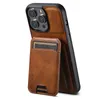 Business Magnetic Phone Case för iPhone 15 14 13 12 Pro Max Google Pixel 8 8Pro 8A 6 6A 6Pro 7 7Pro 7A 5G Sturdy Retro Multiple Card Slot Läderplånbok Kickstand Shell