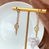 Designer-Ohrringe, goldene Alphabet-Kettenohrringe, stilvoller Charm-Damenschmuck, Hochzeiten, Partys, Bankette, hochwertige Geschenke