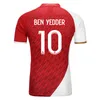 23 24 24 Monaco Mens Soccer Jerseys Fofana Ben Yedder Golovin C. Henrique Zakaria M. Camara Vanderson Home Player Football koszule