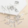 Charms 26pcs/lot Antique Silver Color Alloy Needle Scissors Pendant DIY Bracelet Necklace For Jewelry Making Accessories