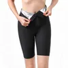 Midje mage shaper kvinnors svettformat termo hög midja byxor bastu passar body shaper midje tränare slant bastu shorts fitness leggings 231021