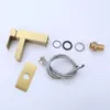 Bathroom Sink Faucets Household Brushed Gold Wash Basin Faucet All Copper And Cold El Cabinet