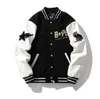 mens Designer Jackets Bapens embroidered gilded owl jacket button jacket men's and women's baseball jersey cotton jacket fashionable street A8