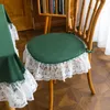 Pillow French Lace Velvet Patchwork Square Chair Seat Covers Kitchen Dining Slipcover For Home El 45x45cm