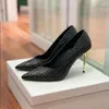 Top Qualité Mode À La Mode En Cuir Véritable Chaussures À Talons Hauts Talons Aiguilles Pompes Femmes Printemps Automne Luxe Designer Robe Chaussures Femme Chaussures Chaussures De Bureau