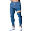 Męskie spodnie męskie bawełniana siłownia bieganie legginsy joggery streetwear swobodny sport spodni granatowy trening męski trening fitness fitness dresspants