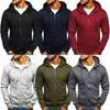Mens Hoodies Sweatshirts Fashion Winter Hoodie Coat For Men Solid Color Jacket Basic Zip Sweatshirt Outwear Sweat Hooded Warm Coats Casual Male Jackets 231021