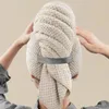 Serviette de séchage des cheveux, enveloppe supplémentaire Super douce, très absorbante, Anti-frisottis, bande élastique rapide pour une utilisation facile, épaisse