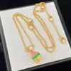 Luxury Designer Fashion pendant Necklace 18k gold monogram Necklaces Women's wedding party Christmas gift jewelry